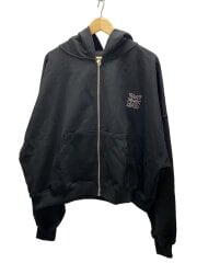 画像：ジップパーカー/XL/コットン/BLK/無地/EL26AW-004
