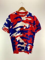 画像：Tシャツ/M/コットン/RED/カモフラ