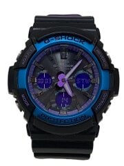 画像：ソーラー腕時計・G-SHOCK/デジアナ/ラバー/BLU/BLK