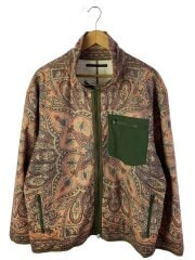 画像：ペイズリー転写プリント/ジャケット/ジップップブルゾン/3/ポリエステル/BRD/ペーズリー