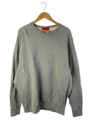 画像：ワンポイントロゴ刺繍/プルオーバートレーナー/スウェット/M/コットン/GRY/25m96001