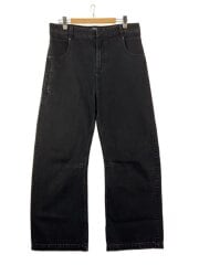 画像：25SS/GEM JEANS/ワイドジーンズ/デニムパンツ/XLBLK/esu-s25-11007-ma//