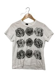 画像：薔薇/Tシャツ/M/コットン/WHT/TR-T205