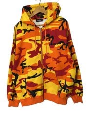 画像：ジップパーカー/L/コットン/ORN/カモフラ/101254012007