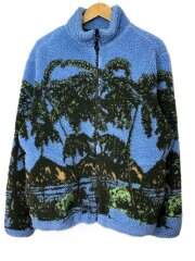 画像：フリースジャケット/M/ポリエステル/BLU/総柄/118328