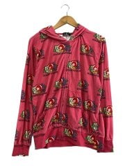 画像：ジップパーカー/M/コットン/ピンク/総柄/02201CF05//