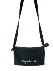 画像：ショルダーバッグ/コットン/BLK/プリント