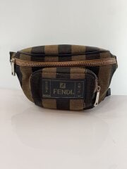 画像：ウエストバッグ/キャンバス/BRW/ストライプ