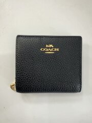 画像：2つ折り財布/レザー/BLK/レディース