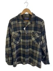画像：70s/ボードシャツ/L/ウール/BRW/チェック