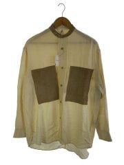 画像：CCU/長袖バンドカラーシャツ/シルク/ピッグスウェード