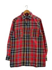 画像：推定70s～80s/ハンドメイド/長袖シャツ/--/--/RED/チェック//