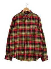 画像：CUSTOM FIT/ネルシャツ/LL/コットン/RED/チェック//