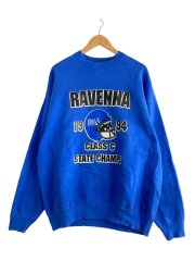 画像：カレッジプリントスウェット/USA製/XL/コットン/BLU/プリント//