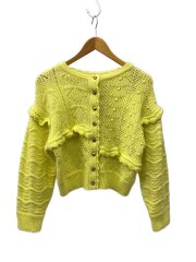 画像：カーディガン(厚手)/36/ナイロン/YLW/無地/MA243KCD007