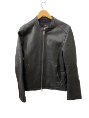 画像：レザージャケット・ブルゾン/M/羊革/BLK/無地/ha030088n9