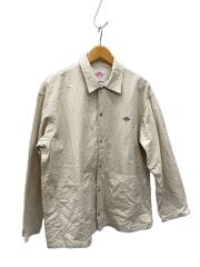 画像：COTTON LINEN COVERALL SHIRT/カバーオール/44/コットン/BLK/DT-B0240 WCL