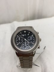 画像：腕時計/アナログ/ステンレス/BLK/SLV/SS/V654-6100