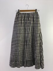 画像：ロングスカート/38/リネン/チェック/1524-144-2255/フレア