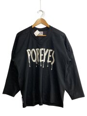 画像：POP EYES/長袖Tシャツ/L/ポリエステル/BLK/プリント