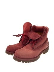 画像：レースアップブーツ/US8/RED/レザー/A1149//