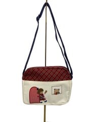 画像：キッズバッグ/ショルダー/コットン/ホワイト