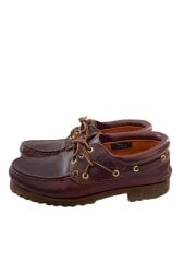 画像：デッキシューズ/ボルドー/レザー/50009