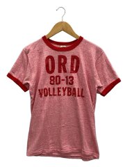 画像：70s/USA製/リンガーTシャツ/M/コットン/RED