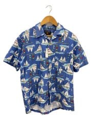 画像：80s/アロハシャツ/L/レーヨン/BLU