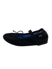 画像：フラットパンプス/UK4.5/BLK/スウェード/バレエシューズ