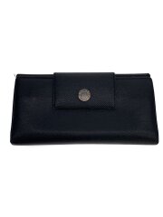 画像：長財布/レザー/BLK/無地/メンズ