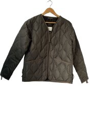 画像：キルティングジャケット/M/ポリエステル/KHK/無地/taion-101zml-1