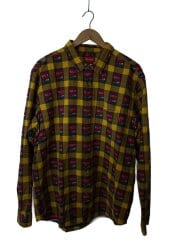 画像：長袖シャツ/XL/コットン/YLW/花柄