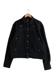 画像：カウボーイシャツ/長袖シャツ/M/ポリエステル/BLK/pu208//