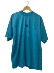 画像：Tシャツ/S/コットン/BLU/764235/エンブロイダリーT/ラウンドネック/