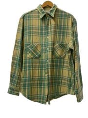 画像：70s/ネルシャツ/XL/コットン/GRN/チェック