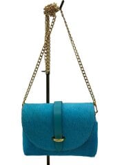 画像：ADINA MUSE/ショルダーバッグ/ハラコ/BLU/無地