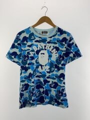 画像：Tシャツ/M/コットン/BLU/カモフラ/001CSK801007M