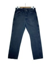 画像：ブラックデニムパンツ/35/コットン/BLK/無地