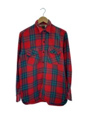 画像：60s/マチ付き/ネルシャツ/RED/チェック
