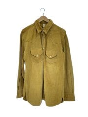 画像：OLD GAP/レザーシャツ/ウエスタンシャツ/長袖シャツ/M/牛革/CML/無地