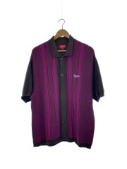 画像：22SS/Stripe Button Up Polo/ポロシャツ/L/コットン/BRW