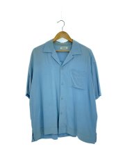 画像：開襟/刺繍/半袖シャツ/M/レーヨン/BLU/RAD-22SS-SH07