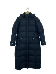 画像：GOOSE DOWN/ロングダウンジャケット/M/ナイロン/BLK/無地