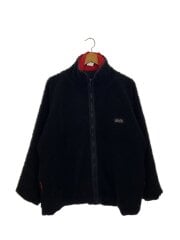 画像：フリースジャケット/S/BLK/無地