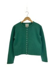 画像：スナップボタン/カーディガン/コットン/GRN/無地/0267M001