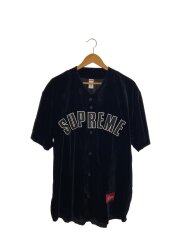 画像：25ss/Velvet Baseball Jarsey/半袖シャツ/L/BLK/無地