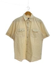 画像：90s/USA製/OLD STUSSY/紺タグ/ワークシャャツ/M/コットン/YLW/ギンガムCK