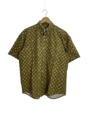 画像：90s/USA製/OLD STUSSY/紺タグ/モノグラムボタンダウン/半袖シャツ/M/コットン/CML