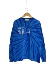 画像：タイダイ/長袖Tシャツ/L/コットン/BLU/プリント/WDS-0-SEA-23-Q3-CS-02